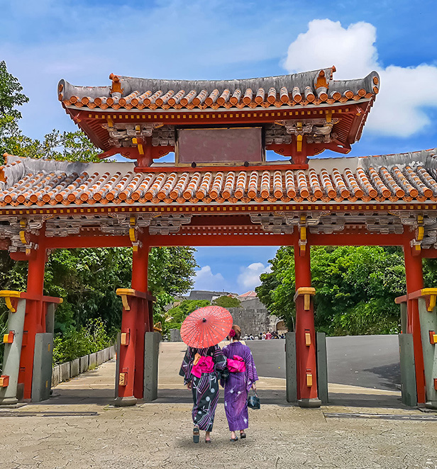 Shureimon Gate in Shuri Castle, Okinawa, Japan