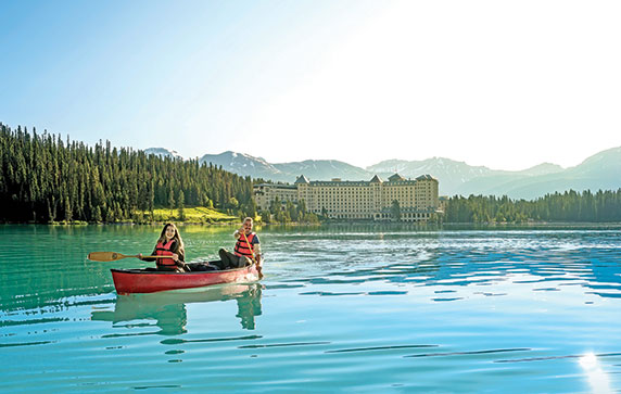 Canoeing on Lake Louise 