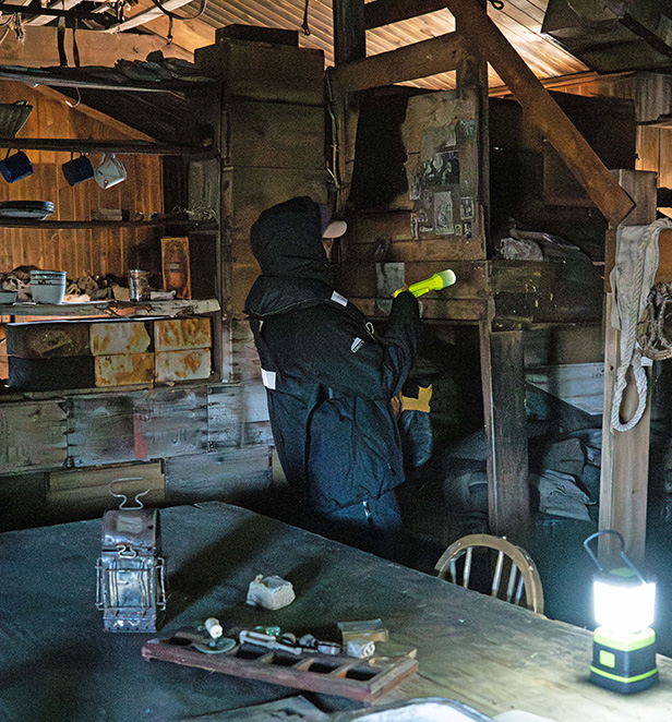 Inside Scott's Hut, East Antarctica