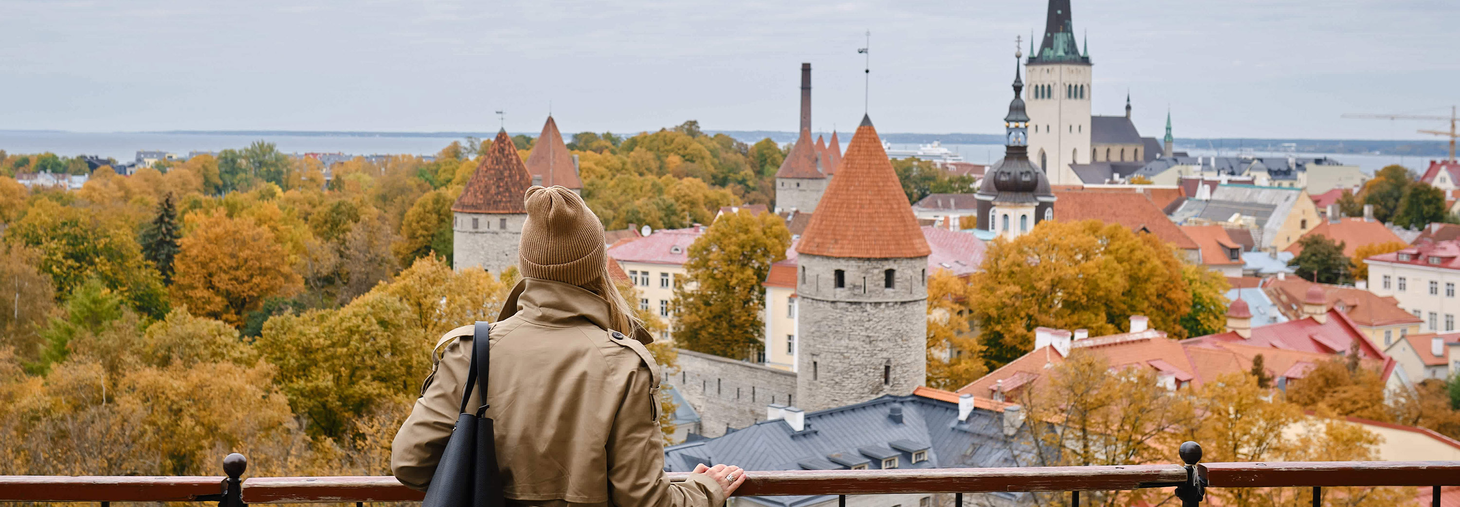 Gaze out across the charming rooftops of Tallinn, Estonia