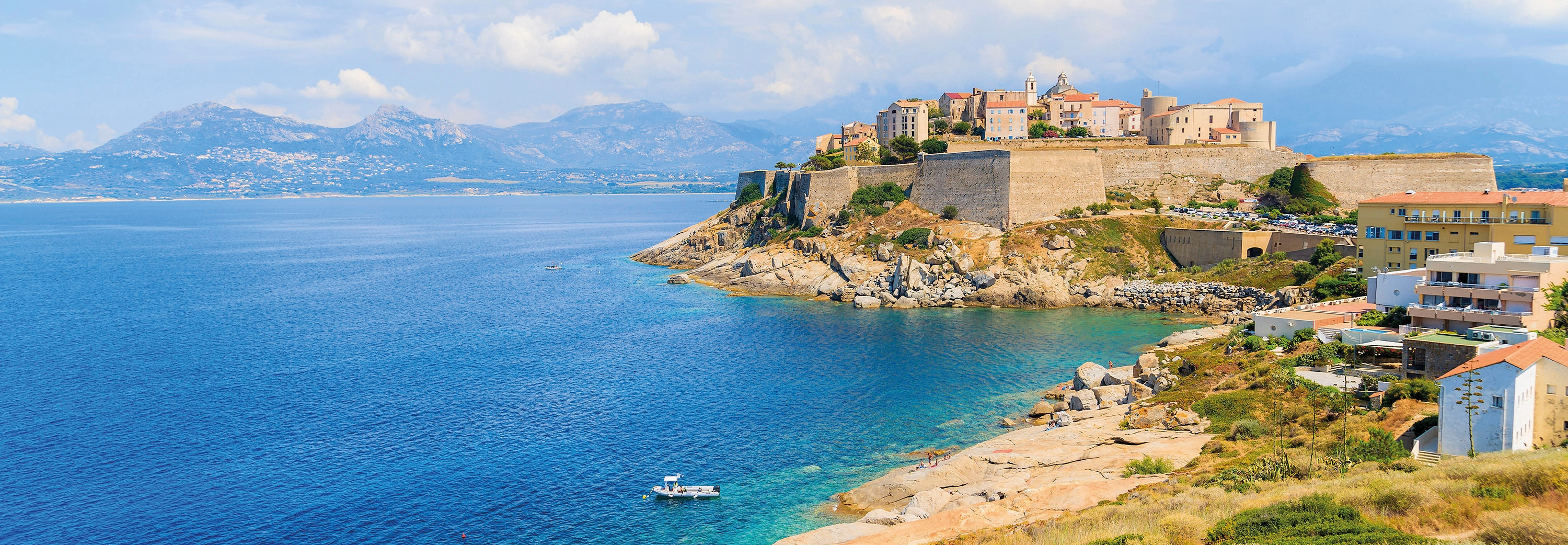 The citadel of Calvi watches over Corsica’s coast and peaks
