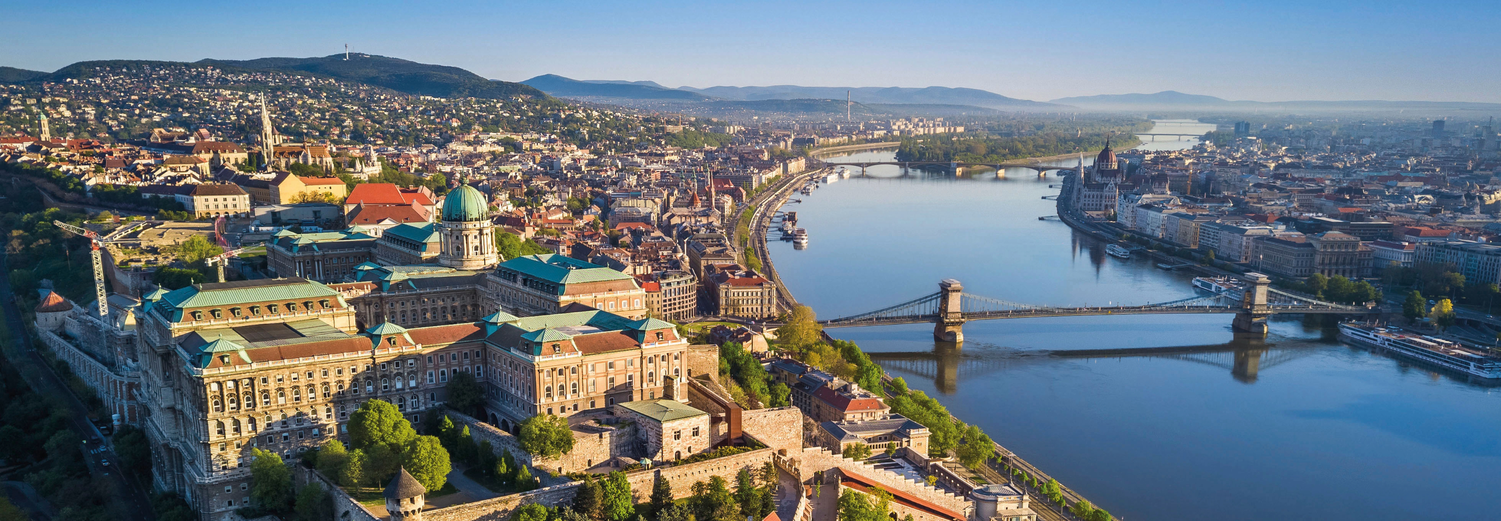 View of budapest city and the danube river 